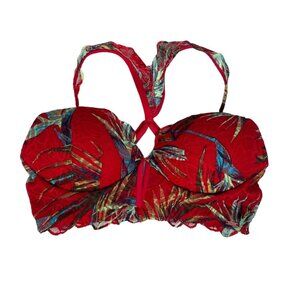 Pink Victorias Secret Date Push Up Bra Bralette Small Red Sexy Lace Padded